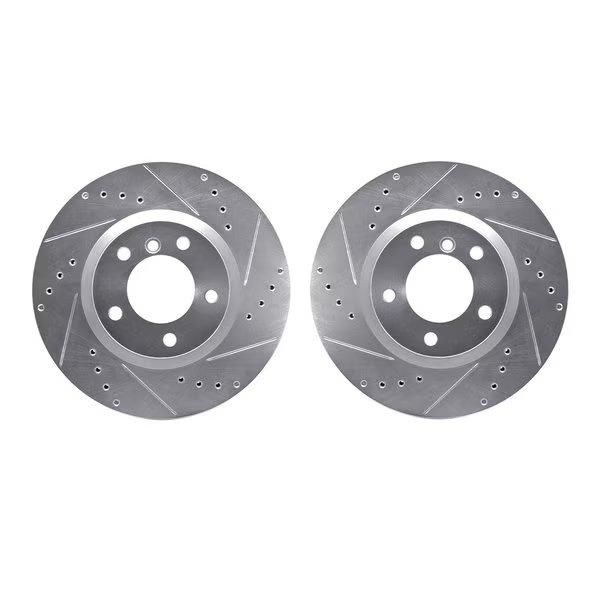 Rotors-Drilled and Slotted-SilverZinc Coated, 7002-31050, Dynamic Friction Co, Mfr#: 7002-31050